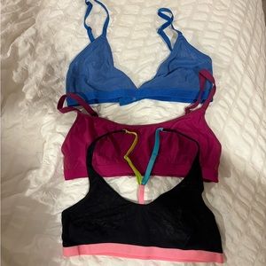 THREE PARADE BRALETTES